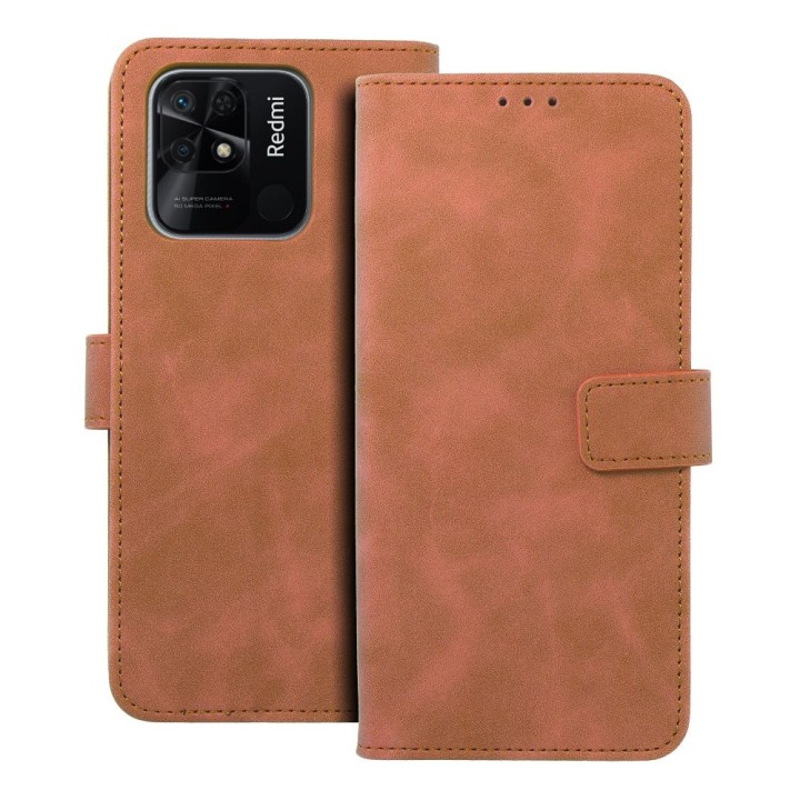 Etui z klapką na Xiaomi Redmi 10C Tender Book brązowe