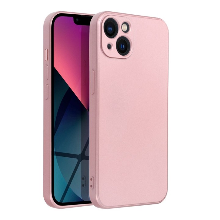 Чохол для iPhone 13 Metallic рожевий