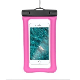 Case for phone universal waterproof with plastic closure AIRBAG dark pink