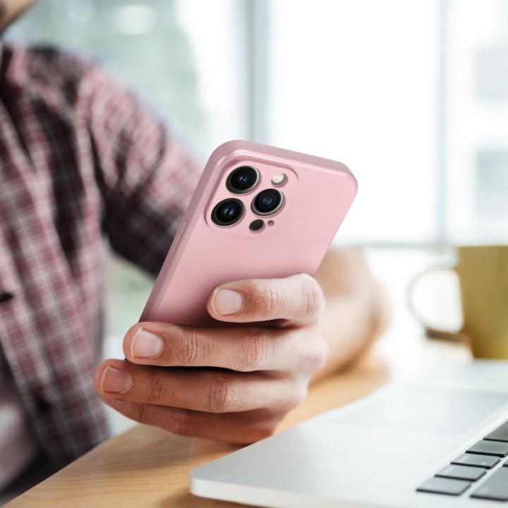 Чохол для iPhone 13 Metallic рожевий
