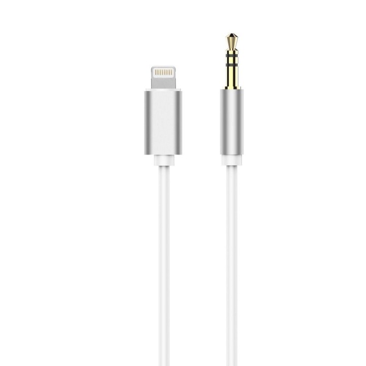 Кабель AUX Lightning (штекер) — Jack 3,5 mm (штекер) белый