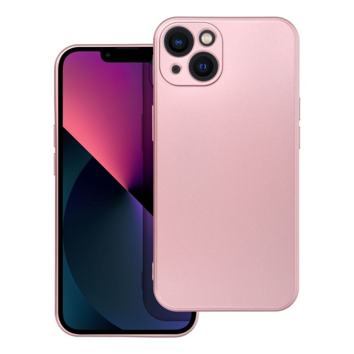 Чохол для iPhone 13 Metallic рожевий