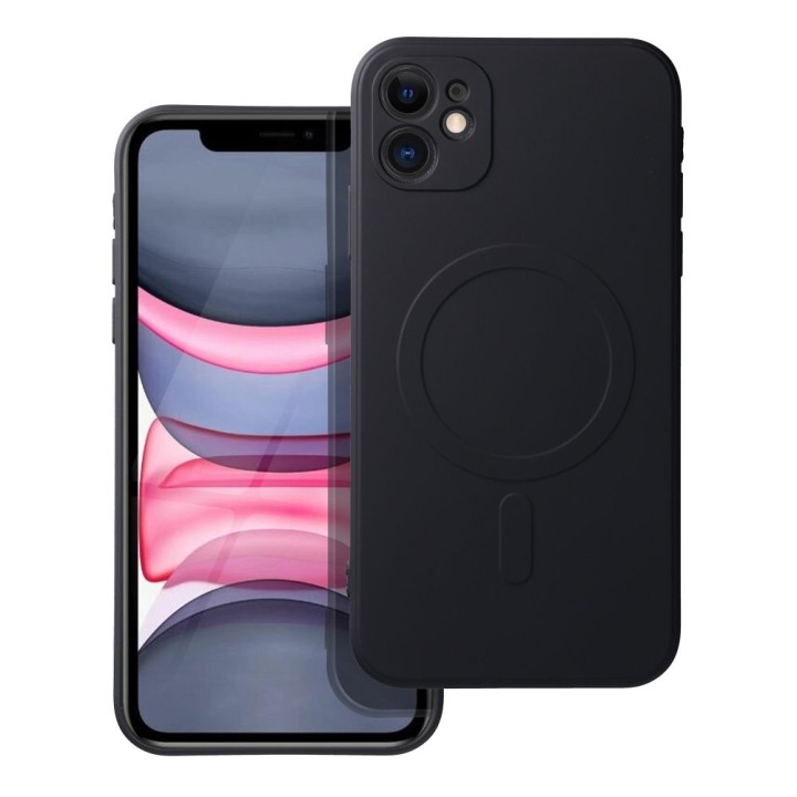 Case for iPhone 11 Silicone Mag Cover MagSafe compatible (camera protection) black