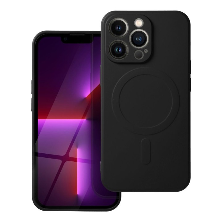 Чохол для iPhone 13 PRO Silicone Mag Cover сумісний з MagSafe (camera protection) чорний