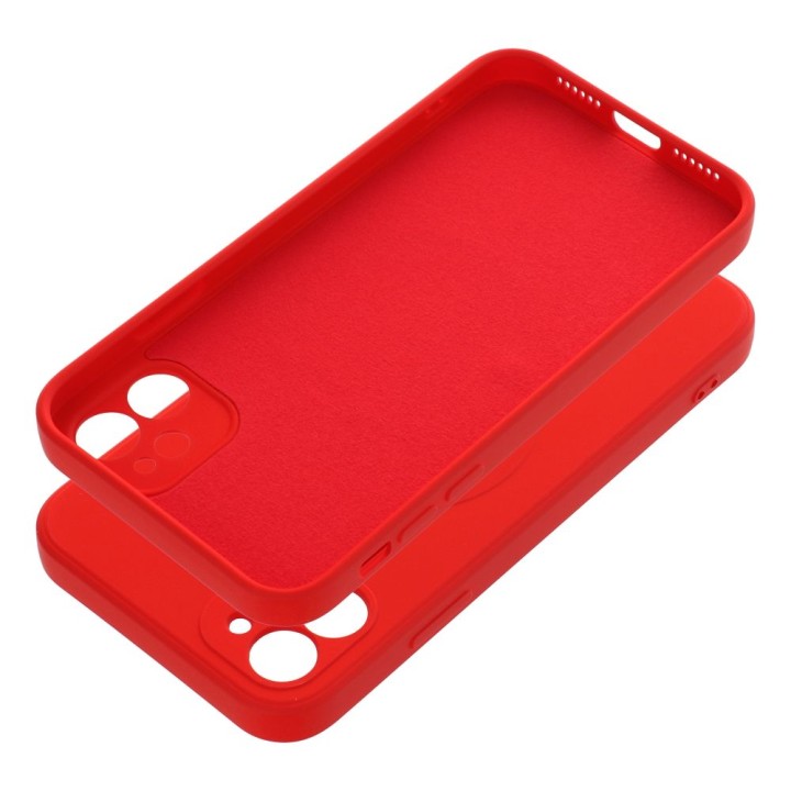 Case for iPhone 11 Silicone Mag Cover MagSafe compatible (camera protection) red