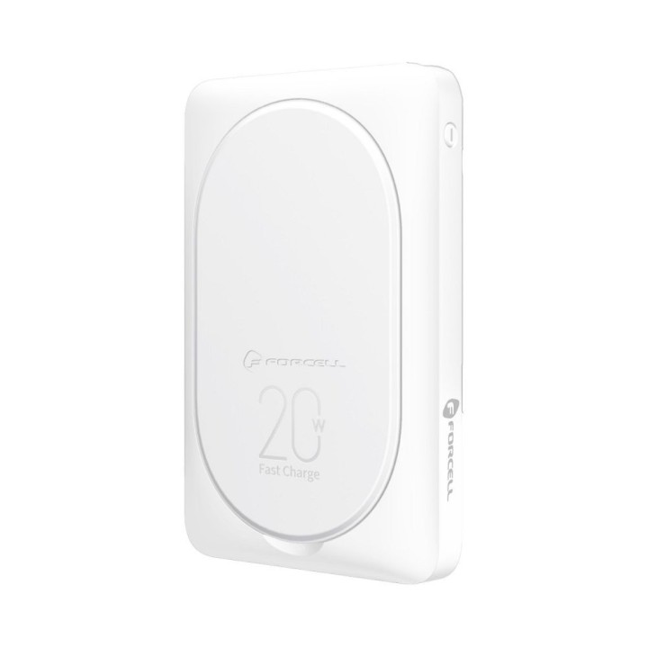 Power bank MagSafe compatible Forcell F-Energy MagStand F10K2 QC3.0 PD 5A 20W 10000 mAh white