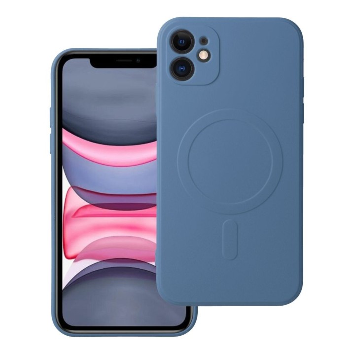 Case for iPhone 11 Silicone Mag Cover MagSafe compatible (camera protection) blue