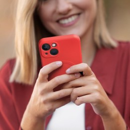 Чохол для iPhone 13 PRO Silicone Mag Cover сумісний з MagSafe (camera protection) червоний