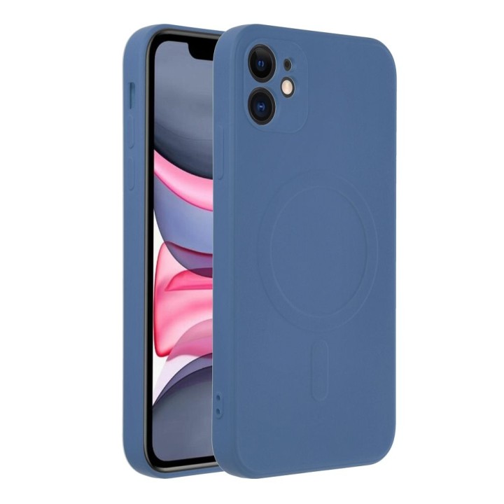 Case for iPhone 11 Silicone Mag Cover MagSafe compatible (camera protection) blue