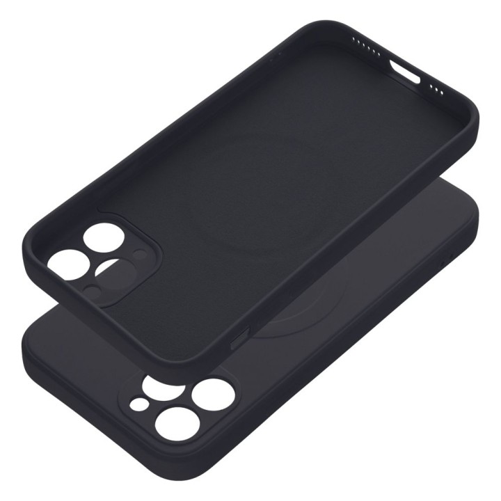 Case for iPhone 11 PRO Silicone Mag Cover MagSafe compatible (camera protection) black