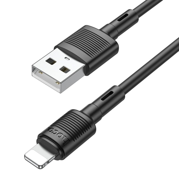 Кабель USB-A – Lightning Hoco 2,4A 1 m X83 чорний