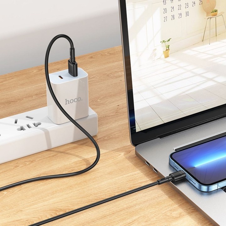 USB-A to Lightning cable Hoco 2,4A 1 m X83 black