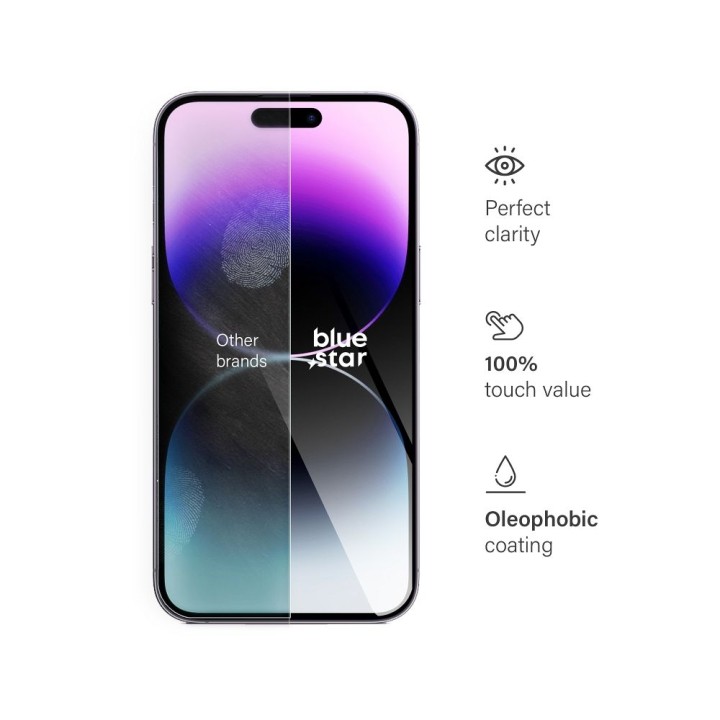 Tempered glass for iPhone 14 PRO Blue Star