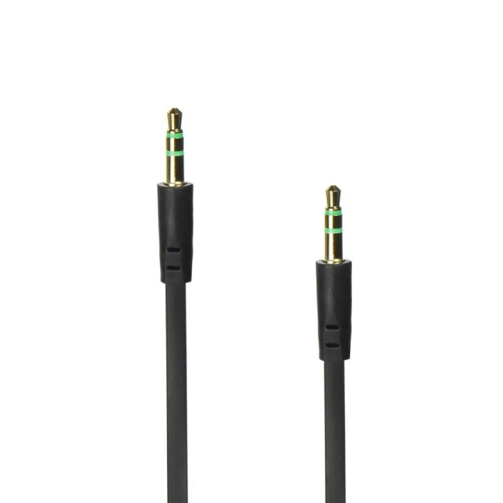 Кабель AUX Jack 3,5 mm (штекер (male)) для Jack 3,5 mm (штекер (male)) BOX 1m черный