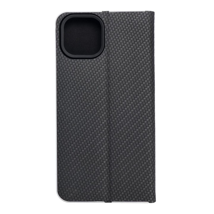 Flip case for iPhone 14 Luna Book Carbon black