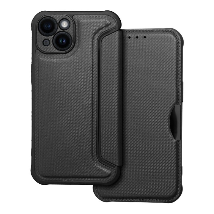 Чехол с клапаном для iPhone 14 Razor Book черный