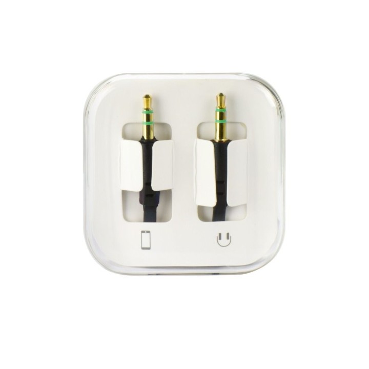 Cable AUX Jack 3,5 mm (male) for Jack 3,5 mm (male) BOX 1m black