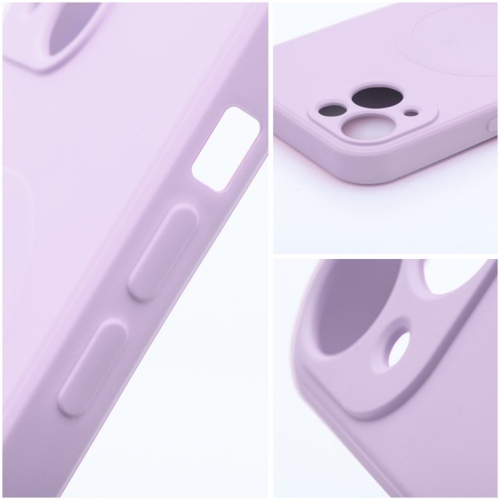 Etui na iPhone 13 PRO Silicone Mag Cover zgodne z MagSafe (camera protection) różowe