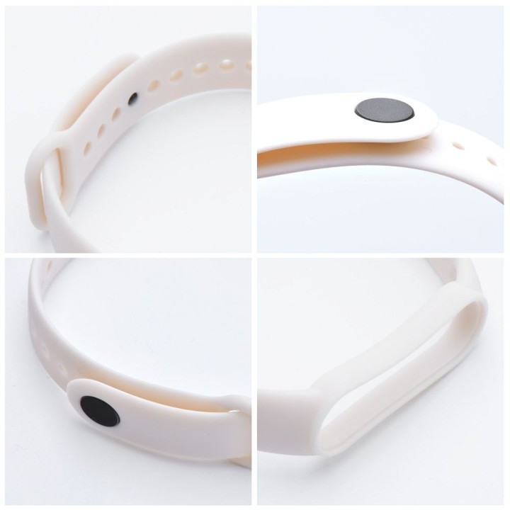 Ремешок силиконовый для XIAOMI Mi Band 5 / 6 / 7 кремовый (11)