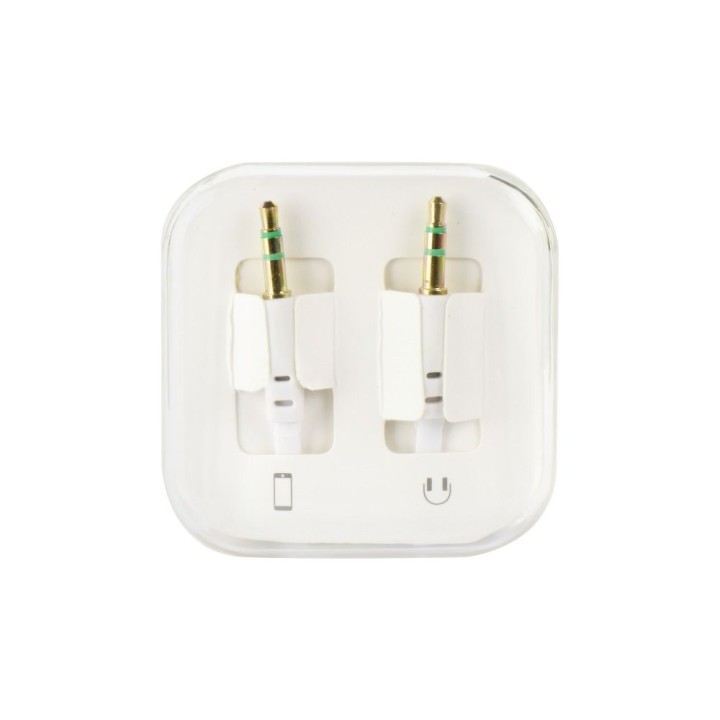 Cable AUX Jack 3,5 mm (male) for Jack 3,5 mm (male) BOX 1 m white