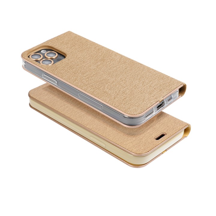 Etui z klapką na Samsung A23 5G Luna Book Gold złote