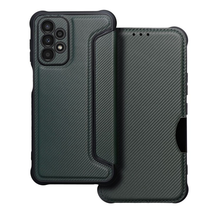 Flip case for Samsung A23 5G Razor Book dark green