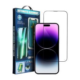 Tempered glass 5D Full Glue for iPhone 12 Tempered Glass with applicator black