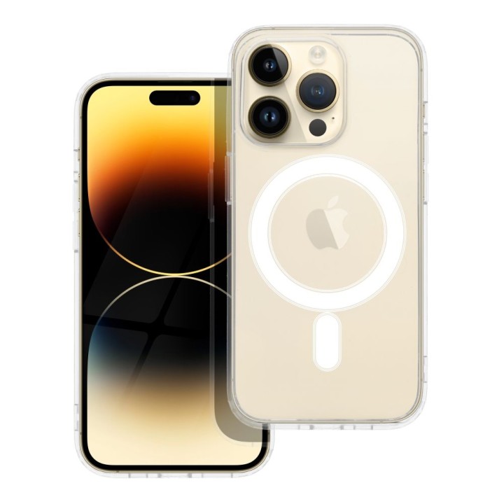 Чехол для iPhone 14 PRO Clear Mag Cover (Str) совместимый с MagSafe прозрачный