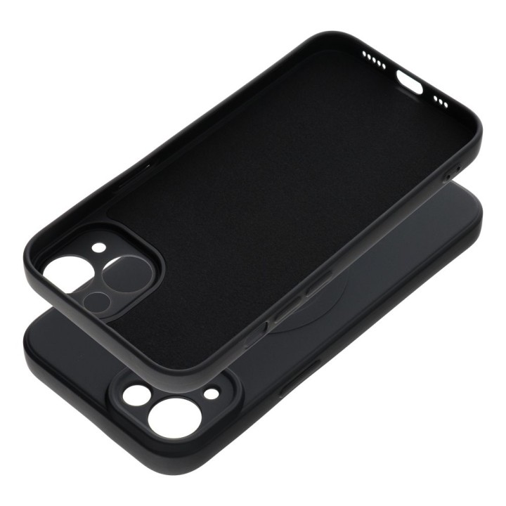 Чохол для iPhone 14 Silicone Mag Cover сумісний з MagSafe (camera protection) чорний