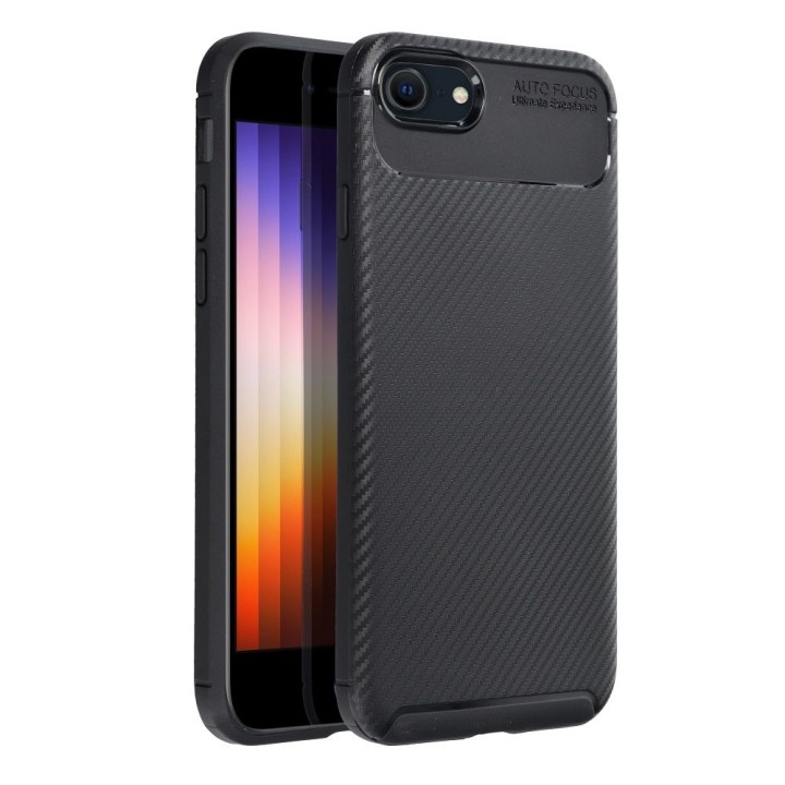 Чехол для iPhone 7 / 8 / SE 2020 / SE 2022 Carbon Premium черный