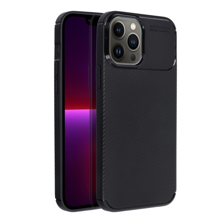 Чехол для iPhone 13 PRO Carbon Premium черный