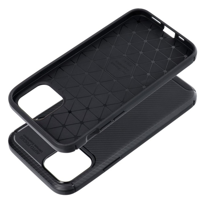 Чехол для iPhone 12 / 12 PRO Carbon Premium черный