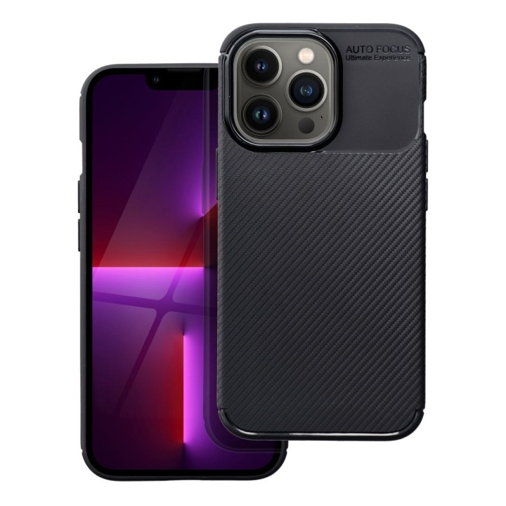 Чехол для iPhone 13 PRO Carbon Premium черный