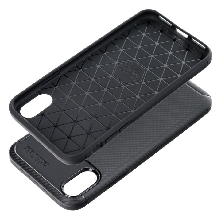 Чехол для iPhone X / XS Carbon Premium черный