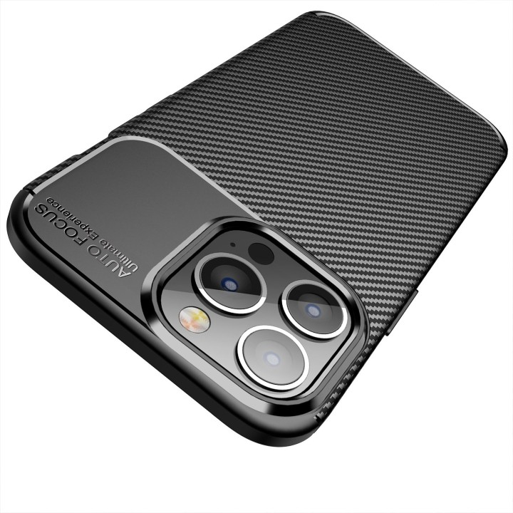 Чехол для iPhone 13 PRO Carbon Premium черный