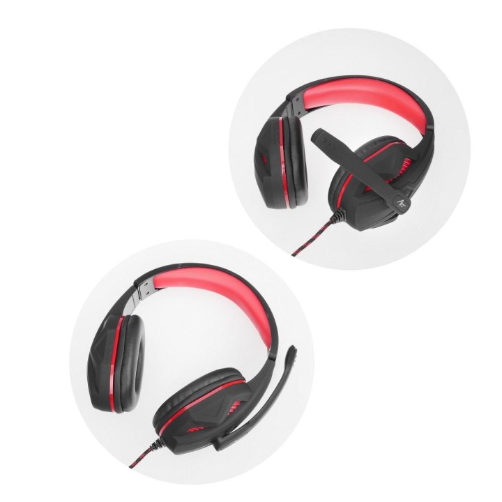 Headphones wired on-ear USB A Art gaming with microphone Hero black