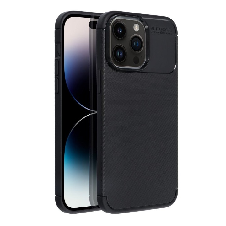 Чехол для iPhone 14 PRO MAX Carbon Premium черный