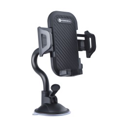 Phone holder for car universal Forcell F-Grip Carbon Bracket arm 17cm for windscreen black