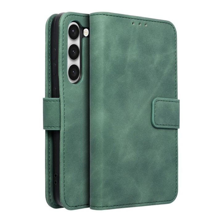 Etui z klapką na Samsung S23 Tender Book zielone