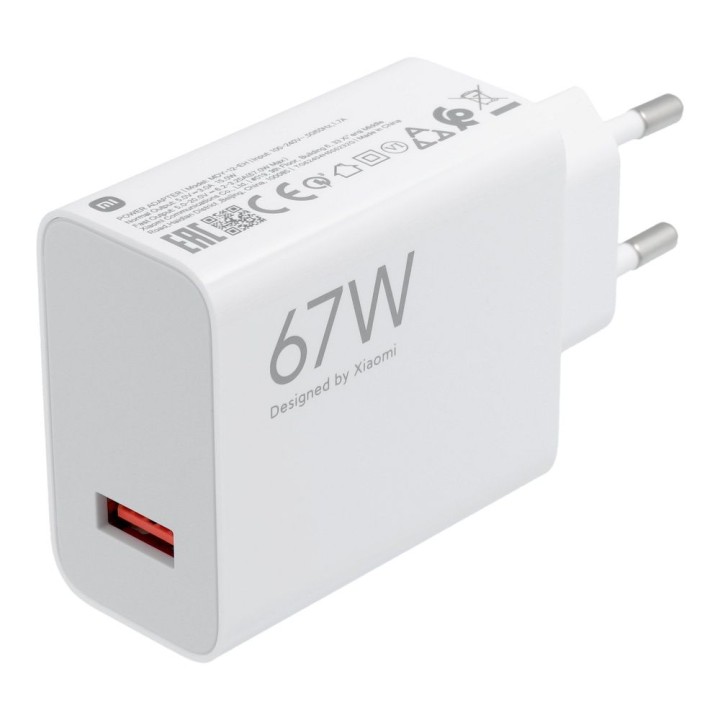 XIAOMI original wall charger USB A QC3.0 3A 67W MDY-12-EH white bulk