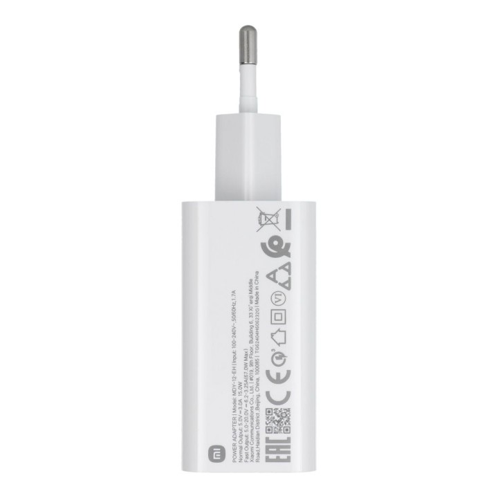 XIAOMI original wall charger USB A QC3.0 3A 67W MDY-12-EH white bulk
