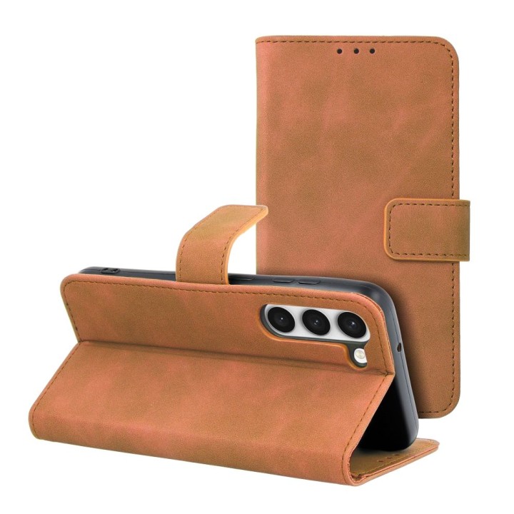 Чохол з клапаном для Samsung S23 Tender Book коричневий