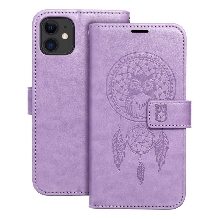 Etui z klapką na iPhone 11 Mezzo Book łapacz snów fioletowe