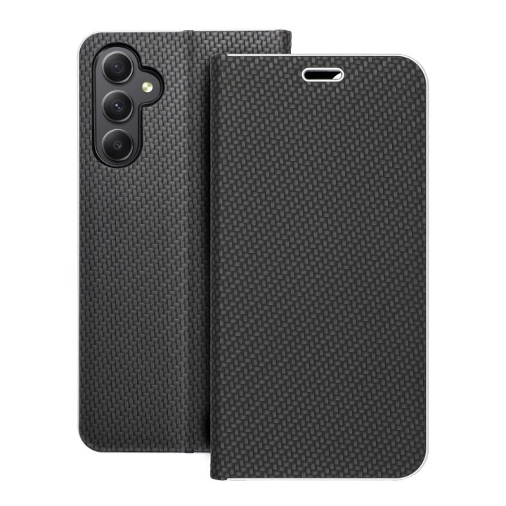 Чохол з клапаном для Samsung A34 5G Luna Book Carbon чорний