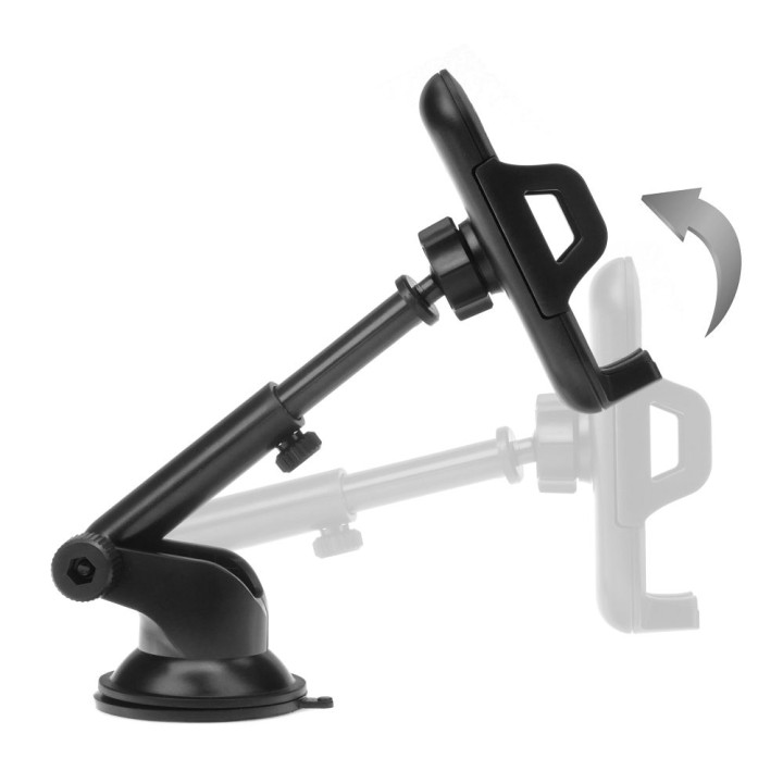 Універсальний автомобільний тримач для телефона Forcell F-Grip Carbon Bracket з регульованим кронштейном для скла / приладової п