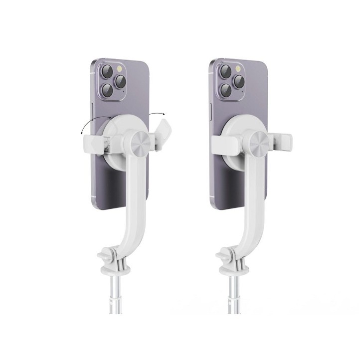 Holder selfie with remote control wireless tripod compatible with Magsafe SSTR-C09 white