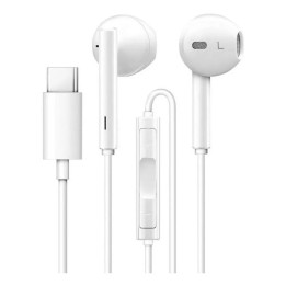 Оригинальные Наушники проводные вкладыши USB C Huawei CM33 bulk белые