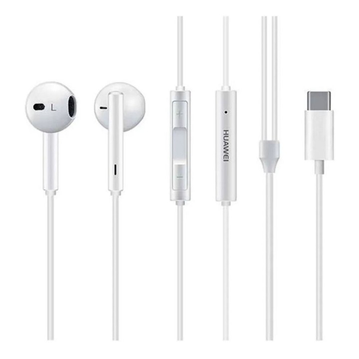 Oryginalne Słuchawki przewodowe douszne USB C Huawei CM33 bulk białe