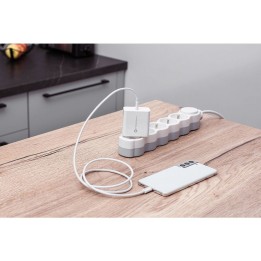 Wall charger for phone Forcell F-Energy USB C QC4.0 PD 3A 45W TFK-TC-45WPD white