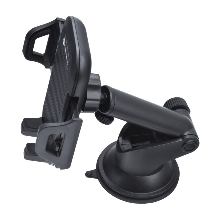 Universal car phone holder Forcell F-Grip Carbon Bracket with adjustable arm for windshield / dashboard black